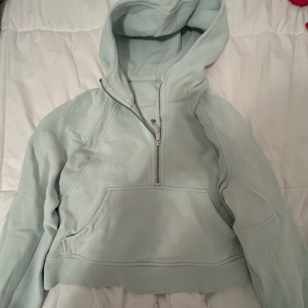 Mint green scuba half zip